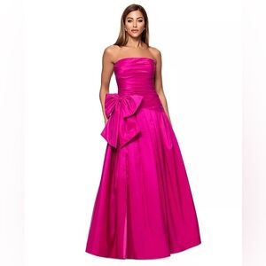 Xscape Strapless Fuchsia Gown